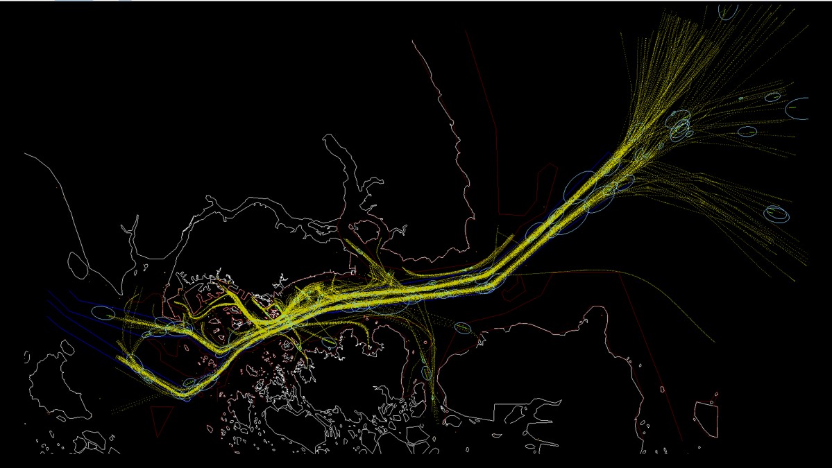 海上交通流シミュレーションイメージ